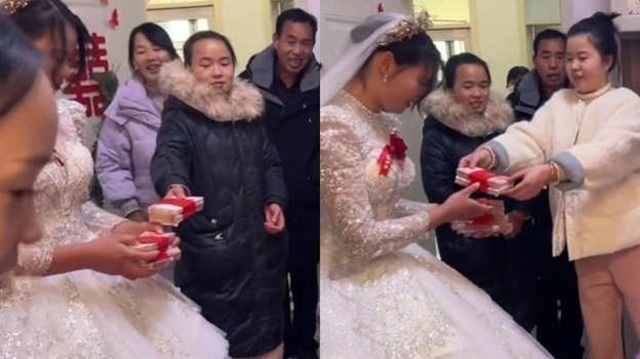 Chị chồng tặng xấp tiền cho em dâu vào ngày cưới, dân tình tranh cãi khi thấy điều này
