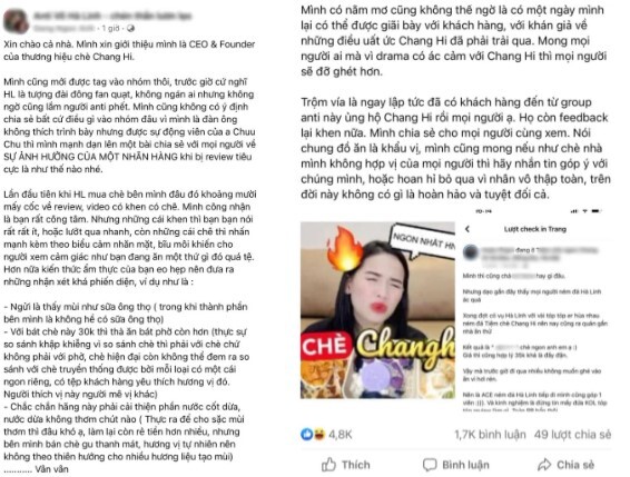 Giãi bày nỗi lòng trong nhóm anti Hà Linh, một tiệm chè nổi tiếng nhận cái kết “cực đắng”