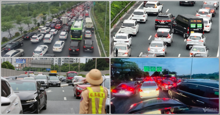 Nhiều cửa ngõ hướng về trung tâm Hà Nội ùn tắc kéo dài dù chưa hết kỳ nghỉ lễ 2/9