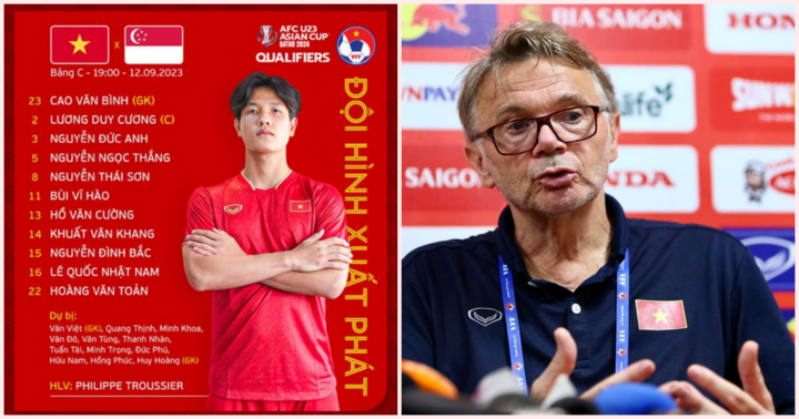 Đội hình xuất phát U23 Việt Nam vs U23 Singapore: Nhiều gương mặt mới