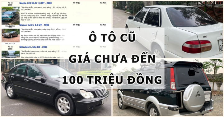 Điểm tên những mẫu ô tô cũ giá chưa đến 100 triệu đồng che nắng, mưa lại cực bền đẹp
