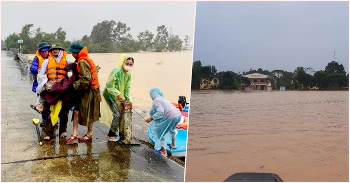 Công an xã vượt lũ đưa bệnh nhân ung thư nguy kịch đến bệnh viện điều trị