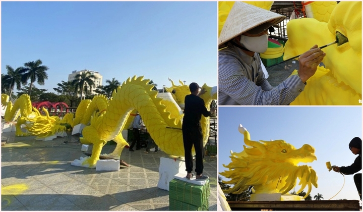 Linh vật rồng vàng tại Quảng Nam nhận “cơn mưa lời khen” dù chưa hoàn thành