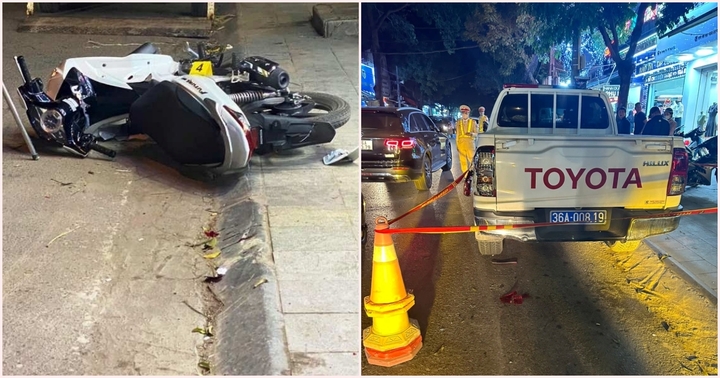 Thanh Hóa: “Thông chốt” bất thành, xe máy kẹp 3 va vào đuôi ô tô CSGT