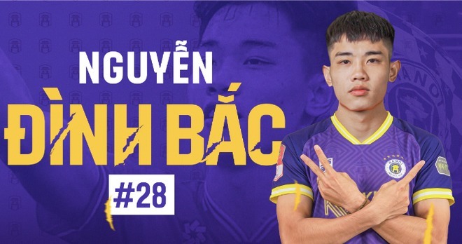 Tiền đạo trẻ Nguyễn Đình Bắc khoác áo số bao nhiêu khi gia nhập Hà Nội FC?