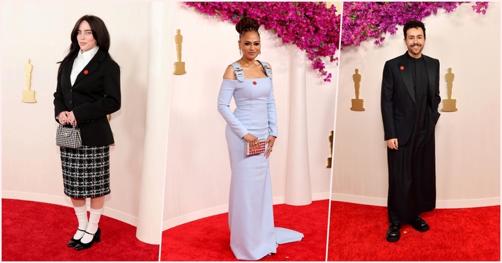 Chiếc ghim cài áo đỏ mà nhiều ngôi sao đeo tại lễ trao giải Oscar 2024 có ý nghĩa gì?