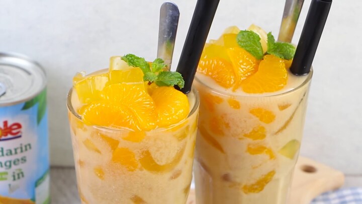 Trà sữa thạch cam chua ngọt thanh mát cho ngày hè