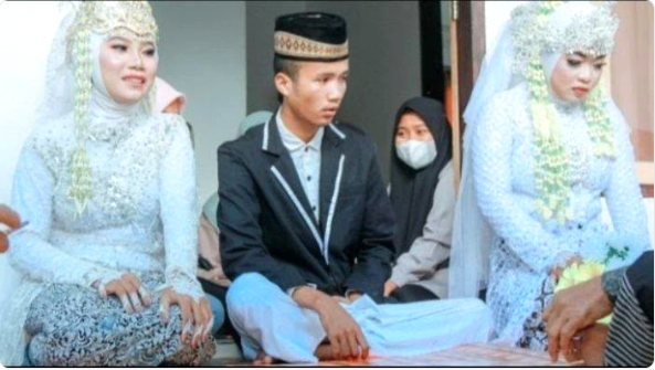 Chú rể 20 tuổi kết hôn với 2 cô dâu cùng một lúc, danh tính của các thiếu nữ khiến dân mạng ngã ngửa