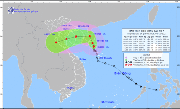 Bão số 7 Lionrock có hướng di chuyển phức tạp, Bắc Bộ và Trung Bộ mưa rất lớn