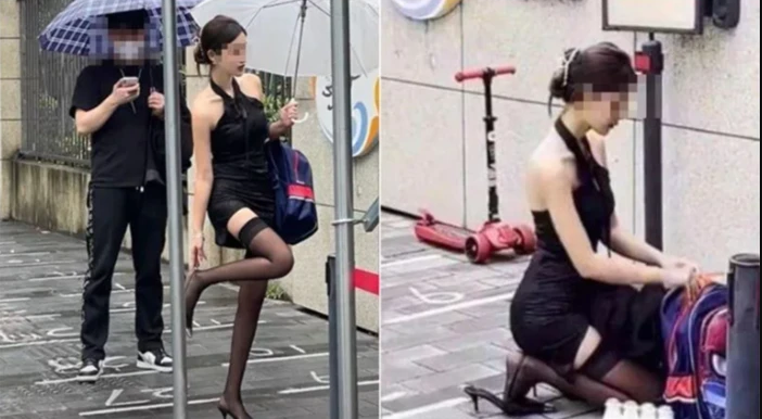 Bà mẹ diện trang phục gợi cảm đi đón con ở trường mẫu giáo khiến cộng đồng mạng tranh cãi kịch liệt