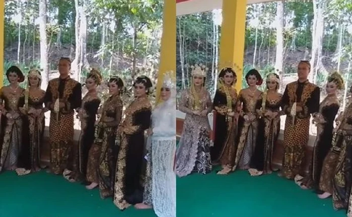 Người đàn ông cưới một lúc 8 vợ, biểu cảm tươi rói khiến dư luận bán tín bán nghi