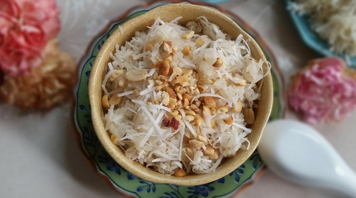 Cách nấu xôi dừa đơn giản, nhanh gọn cho Tết 2022