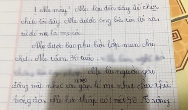 Bài văn miêu tả mẹ của cậu bé tiểu học với loạt khuyết điểm, đọc xong chỉ muốn 