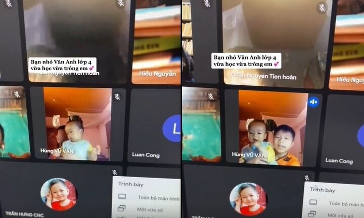 Clip cậu bé lớp 4 vừa học online vừa trông em nhỏ khiến cộng đồng mạng thốt lên 