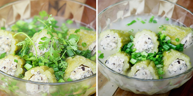 Cách làm canh khổ qua nhồi thịt ngon ngọt không đắng cực đơn giản