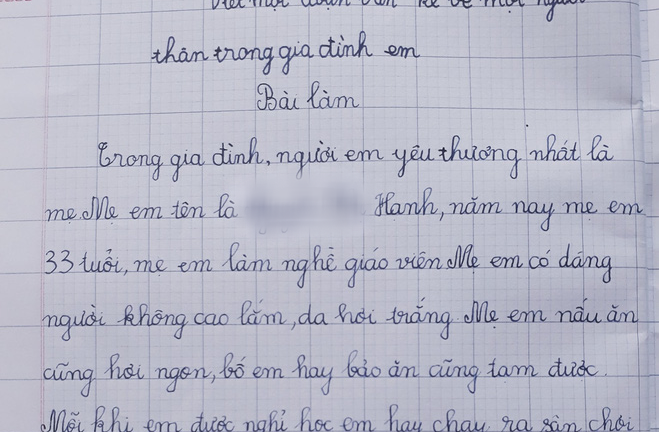 Bài văn tả người thân siêu 