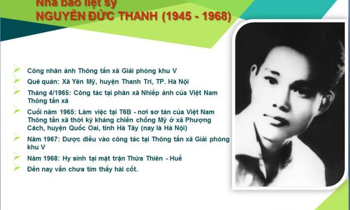Câu chuyện về lá thư đầu tiên và cũng là cuối cùng của nhà báo liệt sỹ Nguyễn Đức Thanh