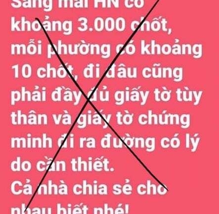Truy tìm đối tượng tung tin bịa đặt Hà Nội có 3.000 chốt