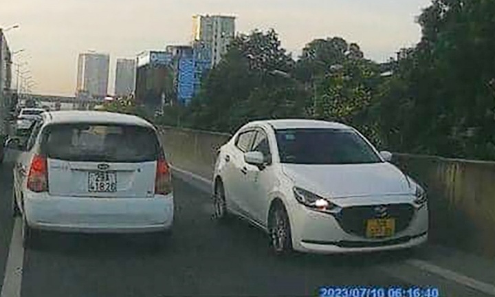 Nữ tài xế đi ngược chiều trên đường Vành đai 3 trên cao khai gì?