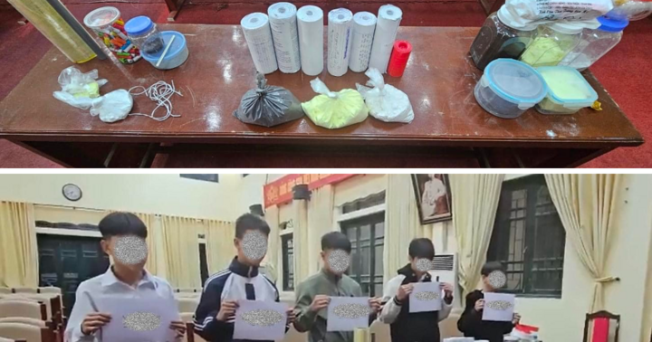  Nhóm học sinh lớp 9 tự chế tạo pháo rồi mang đến trường đốt ở Hải Dương