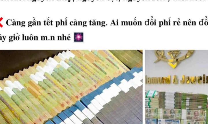 Công an cảnh báo rủi ro khi đổi tiền mới trên mạng xã hội