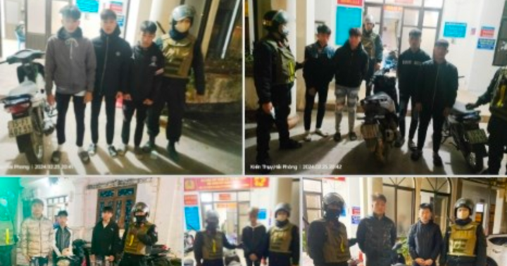 Liên tiếp xử phạt hàng loạt quái xế đầu trần, kẹp ba kẹp bốn ở Hải Phòng