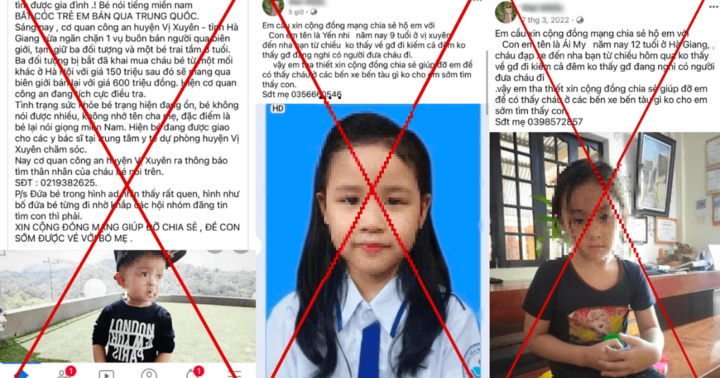 Xuất hiện hàng loạt thông tin giả “tìm trẻ lạc” trên Facebook