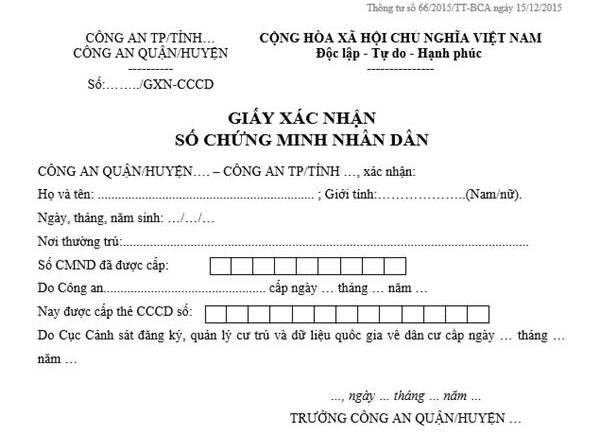 Dùng thẻ CCCD gắn chíp, có cần xin xác nhận số CMND?