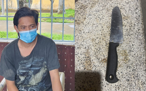 Bị bắt quả tang trèo rào vào nhà bạn gái trong khu phong tỏa, nam thanh niên dùng dao chém công an