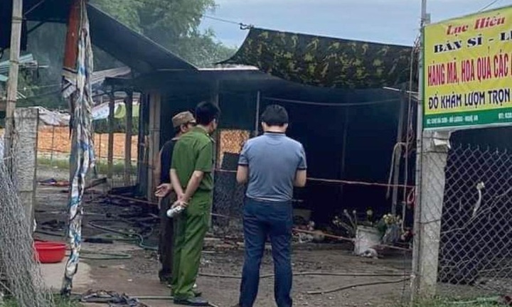 Cháy ki- ốt chợ Điếm, một phụ nữ mắc kẹt, tử vong