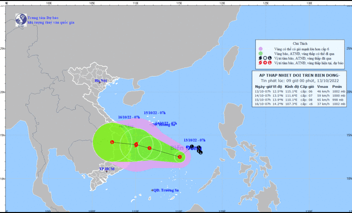 Tin áp thấp nhiệt đới trên biển Đông