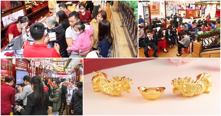 Người dân đổ xô đi mua vàng trước ngày vía Thần Tài