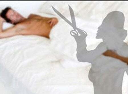 Vợ dùng kéo cắt phăng