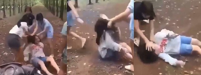 Xôn xao clip nữ sinh lớp 6 bị đánh hội đồng dã man trong vườn cao su