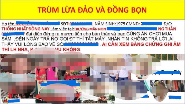 Cô giáo mầm non vay tiền qua app online, đồng nghiệp và phụ huynh bị khủng bố