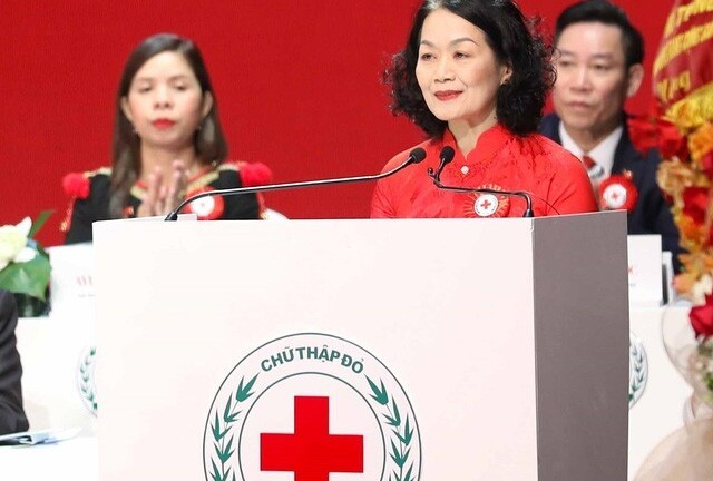 Bà Bùi Thị Hòa được bầu giữ chức Chủ tịch Hội Chữ thập đỏ Việt Nam lần thứ XI, nhiệm kỳ 2022-2027