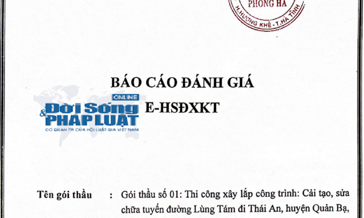 Công ty TNHH đầu tư và phát triển Mộc Thủy Hà Tĩnh trúng thầu lớn, tiết kiệm thấp tại Hà Giang