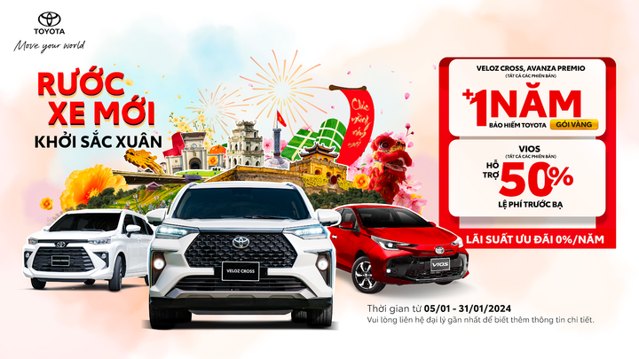 Đón quà năm mới 2024 cùng Toyota Việt Nam với ưu đãi cực khủng