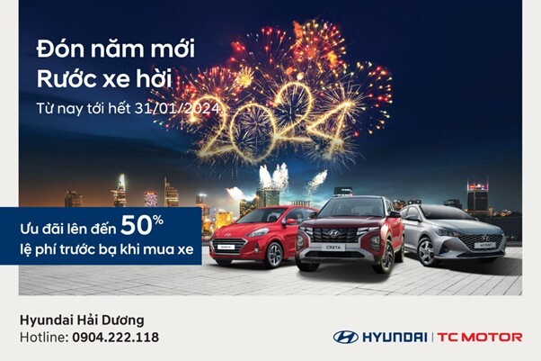 Mua xe Hyundai với ưu đãi hấp dẫn tại Hyundai Hải Dương