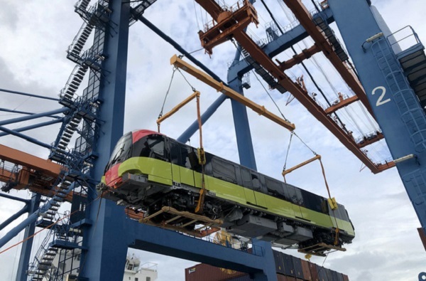 10 đoàn tàu dự án tuyến Metro Nhổn - ga Hà Nội đã có mặt đủ tại Việt Nam