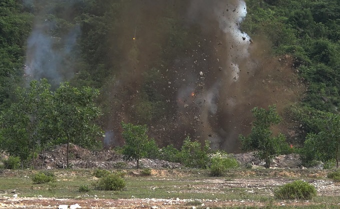 Đà Nẵng: Hủy nổ an toàn hơn 3 tấn bom mìn còn sót lại sau chiến tranh