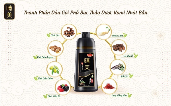 Bí kíp phân biệt dầu gội nhuộm tóc thảo dược Komi chính hãng đến từ Nhật Bản
