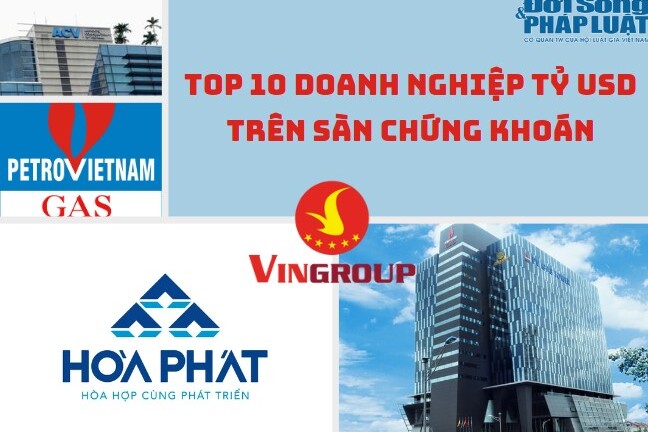 Top 10 doanh nghiệp tỷ USD trên sàn chứng khoán