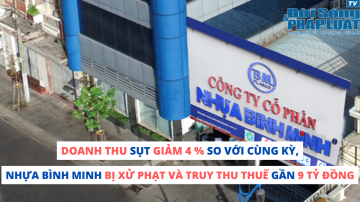 Doanh thu sụt giảm 4 % so với cùng kỳ, Nhựa Bình Minh bị xử phạt và truy thu thuế gần 9 tỷ đồng