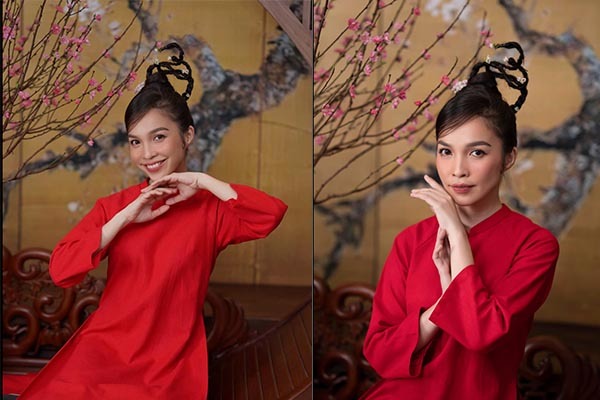 Hiền Thục đăng bộ ảnh chào năm mới, khoe nhan sắc tươi tắn như 