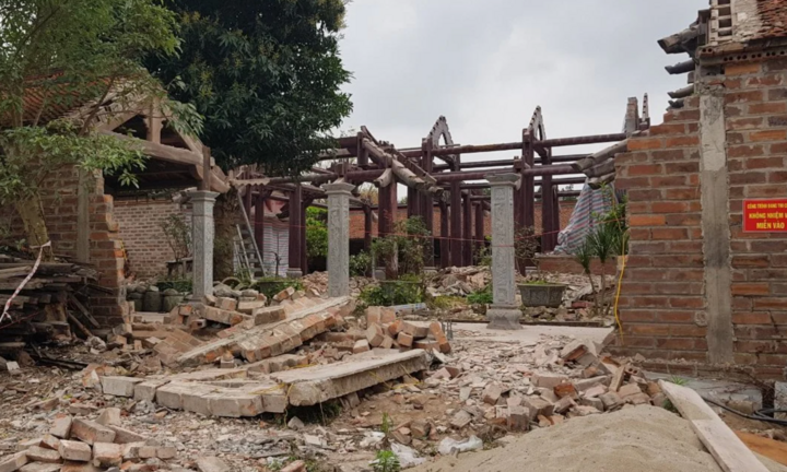 Hải Dương: Sập tường chùa Tranh, một người tử vong