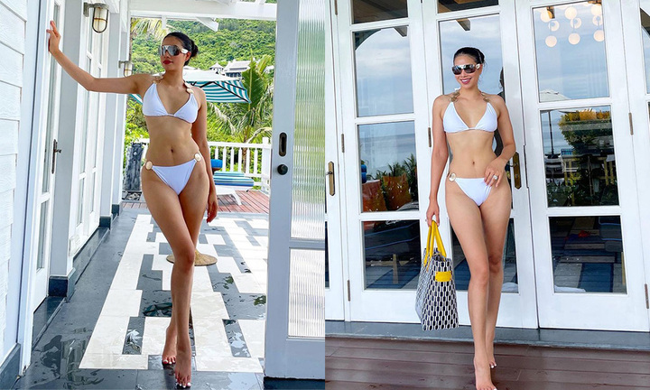 Hoa hậu Phạm Hương diện bikini nóng bỏng, khoe đường cong quyến rũ