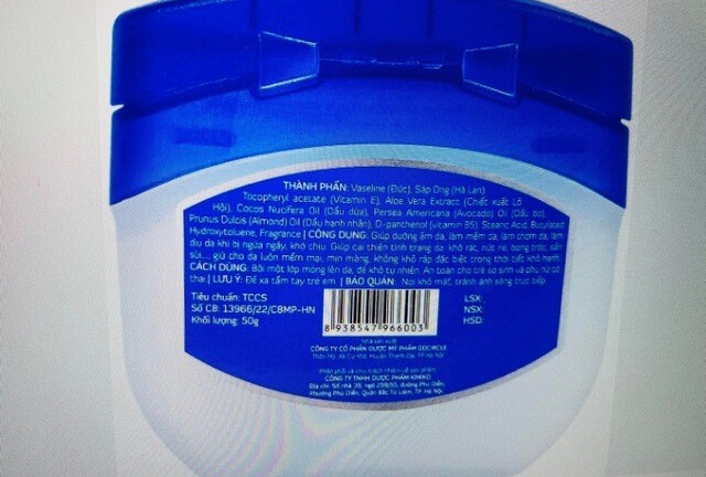 Đình chỉ lưu hành, thu hồi sản phẩm Vaseline Vitamin E không đạt tiêu chuẩn chất lượng