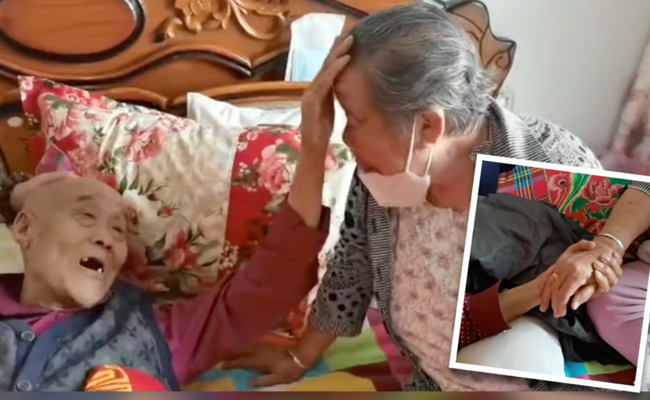 Cụ ông từ biệt vợ trên giường bệnh sau lễ kỷ niệm ngày cưới: