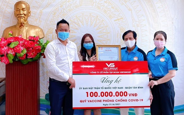 Tập đoàn VsetGroup hỗ trợ cho quỹ vaccine phòng Covid-19